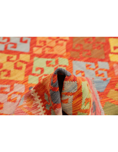 Hand Made Rug Kilim Afghanistan 190x235 Orange