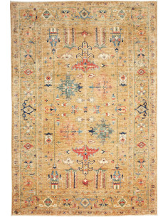 Rug Kazak Fine Pakistan 166x242 Gold Ochre Beig