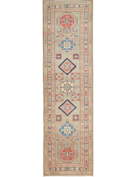 Tappeto Kazak Afghanistan 82x286 Verde Salvia T