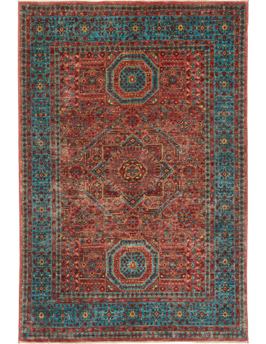 Tappeto Mamlouk Pakistan 124x186 Rosso Teale Gi