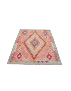 Hand Made Rug Kilim Afghanistan 109x157 Pink Bl 2