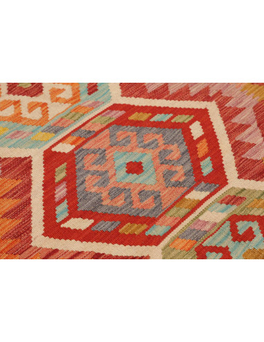 Hand Made Rug Kilim Afghanistan 97x145 Red Mult