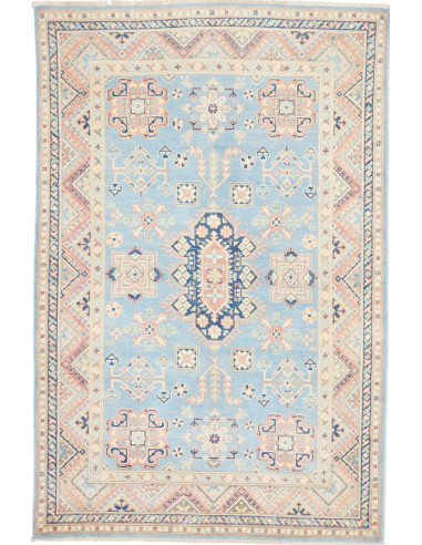Rug Kazak Afghanistan 120x181 Sky Blue Cream Li