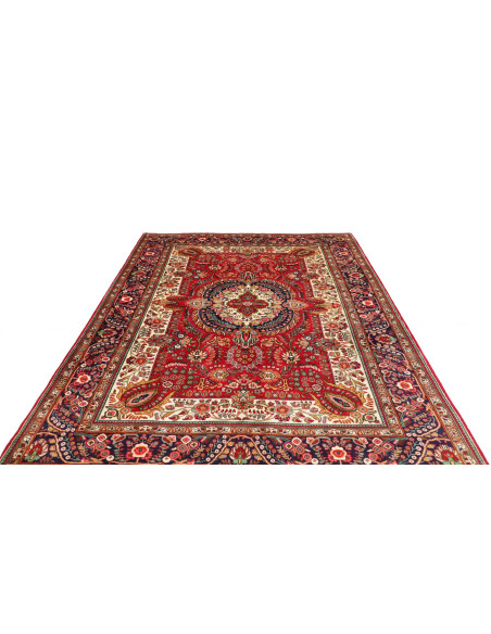 Tappeto Tabriz Persia marrone giallo 203x285