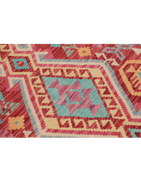 Hand Made Rug Kilim Afghanistan 100x141 Red Tur