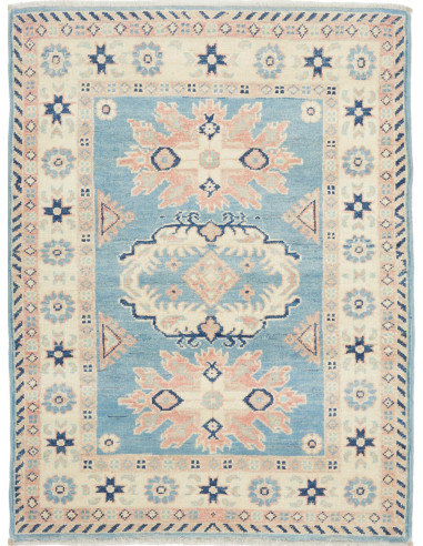 Rug Kazak Afghanistan 84x110 Light Blue Cream L