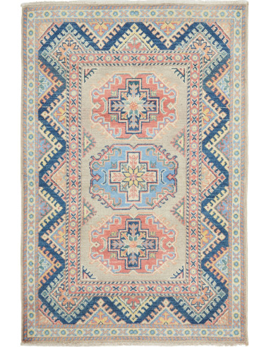 Tappeto Kazak Afghanistan 86x130 Beige Grigio C