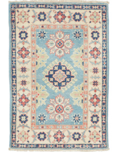 Tappeto Kazak Afghanistan 61x93 Azzurro Crema A