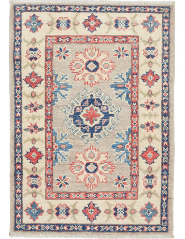 Tappeto Kazak Afghanistan 62x90 Grigio Beige Bl