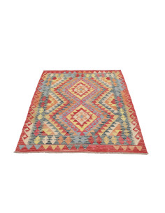 Hand Made Rug Kilim Afghanistan 100x149 Red Blu 2