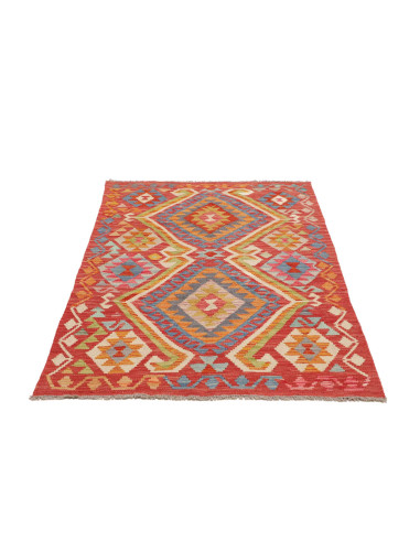 Hand Made Rug Kilim Afghanistan 101x158 Red Blu