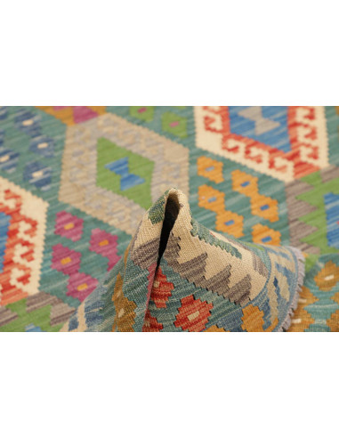 Hand Made Rug Kilim Afghanistan 127x173 Blue Gr