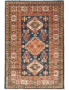 Tappeto Kazak Fine Pakistan 100x147 Blu Profond