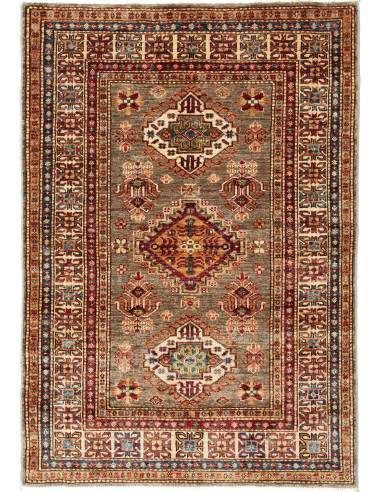 Rug Kazak Fine Pakistan 100x147 Taupe Brown Bur
