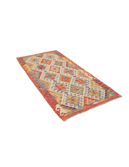 Hand Made Rug Kilim Afghanistan 95x196 Orange M