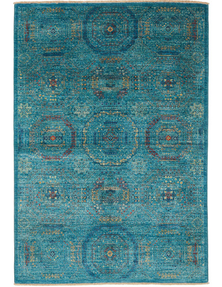 Tappeto Mamlouk Pakistan 123x178 Turchese Blu