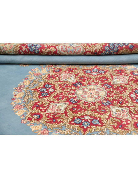 Rug Kerman Persia sky blue 280x385