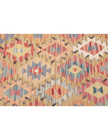 Hand Made Rug Kilim Afghanistan 87x298 Beige Re