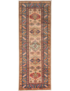 Tappeto Kazak Fine Pakistan 64x179 Beige Blu Ro