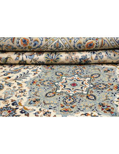 Rug Kashan Persia beige grey 272x367