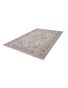 Hand Made Rug Kashan Persia 200x292 Cream Blue 2