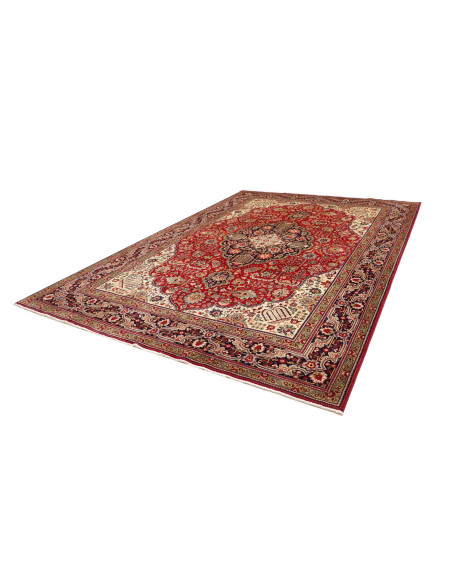 Tappeto Tabriz Persia marrone giallo 255x364