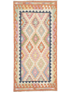 Tappeto Kilim Afghanistan beige marrone 97x206
