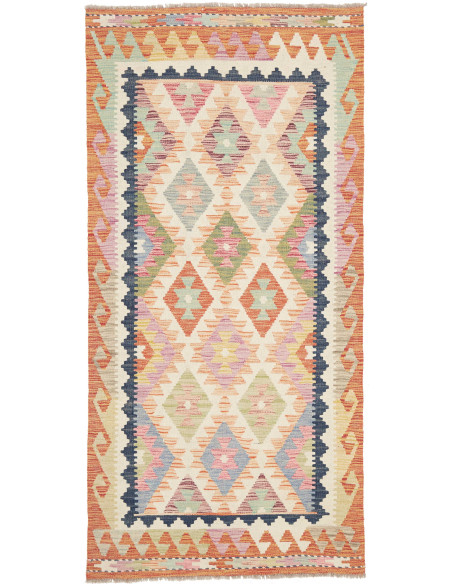 Rug Kilim Afghanistan beige brown 97x206