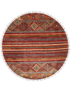 Tappeto Samarkand Pakistan 143x143 Rosso Bordea