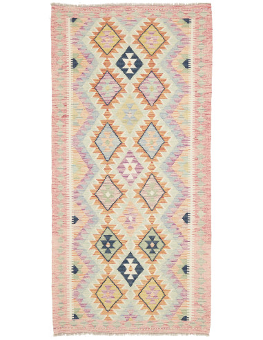 Tappeto Kilim Afghanistan beige giallo 101x211