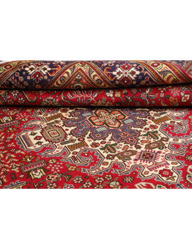 Tappeto Tabriz Persia marrone giallo 253x348