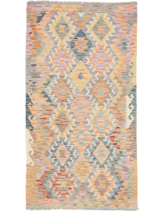 Tappeto Kilim Afghanistan marrone bianco 104x195