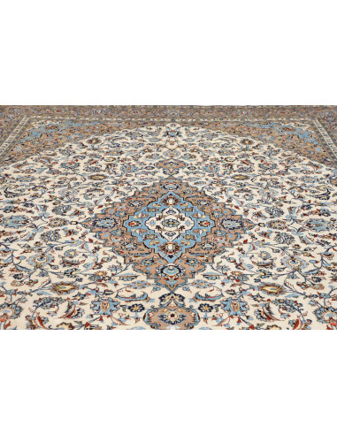 Tappeto Originale Kashan Persia 305x395 Crema A
