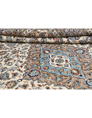Tappeto Originale Kashan Persia 305x395 Crema A