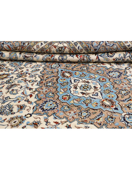 Tappeto Originale Kashan Persia 305x395 Crema A