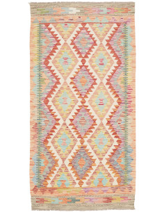 Rug Kilim Afghanistan beige orange 100x196