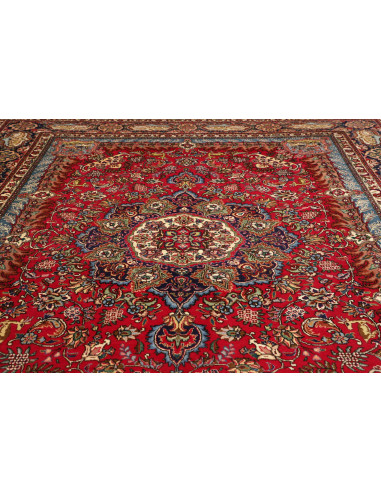 Tappeto Tabriz Persia marrone giallo 302x398