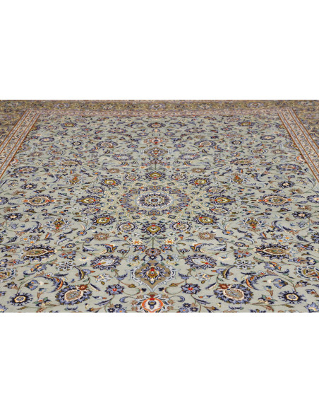 Hand Made Rug Kashan Persia 290x374 Aqua Green