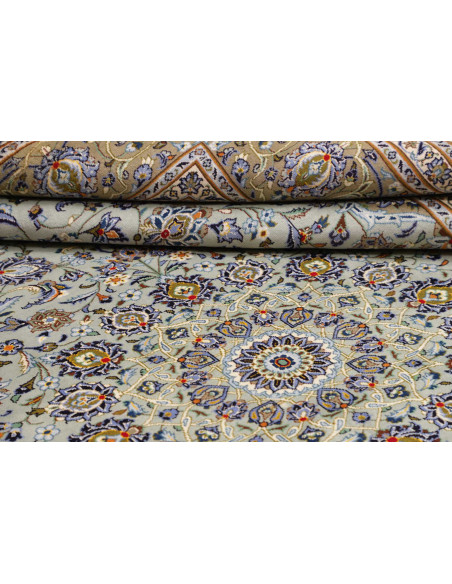 Hand Made Rug Kashan Persia 290x374 Aqua Green