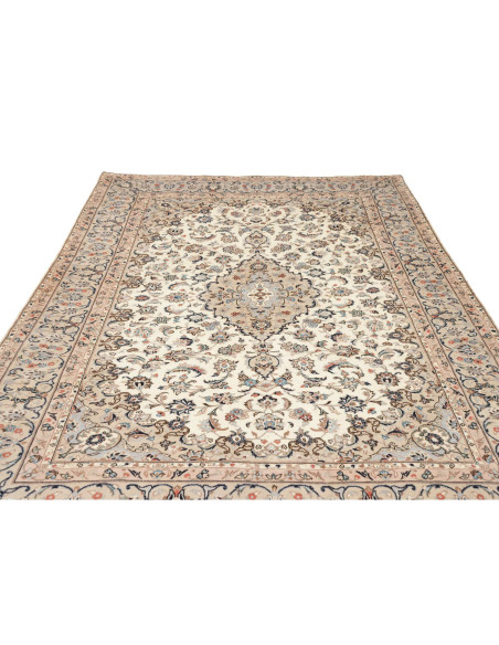 Tappeto Originale Kashan Persia 193x298 Crema B