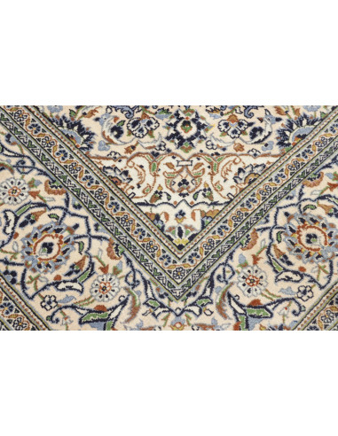 Hand Made Rug Kashan Persia 200x298 Cream White