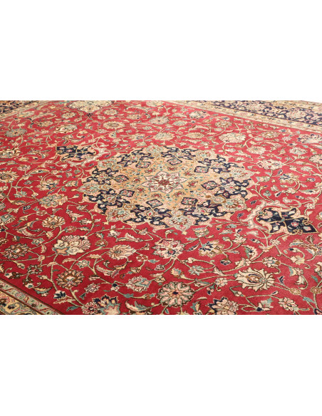 Hand Made Rug Tabriz Persia 305x400 Red Blue