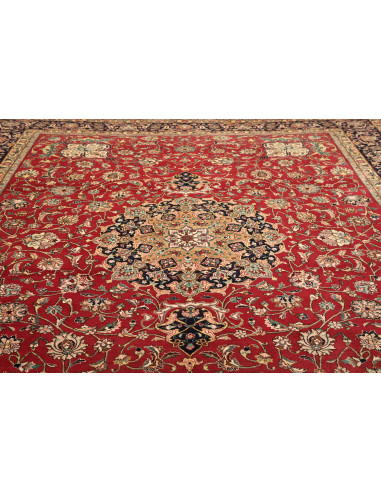 Hand Made Rug Tabriz Persia 305x400 Red Blue