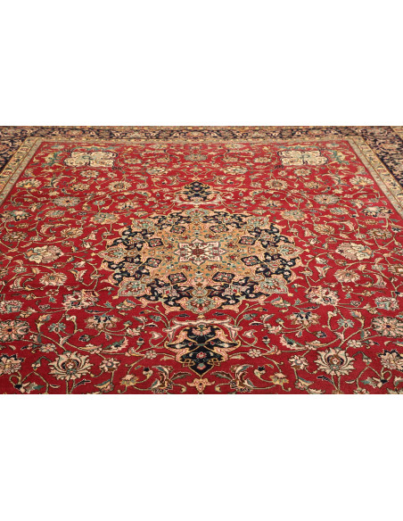 Hand Made Rug Tabriz Persia 305x400 Red Blue