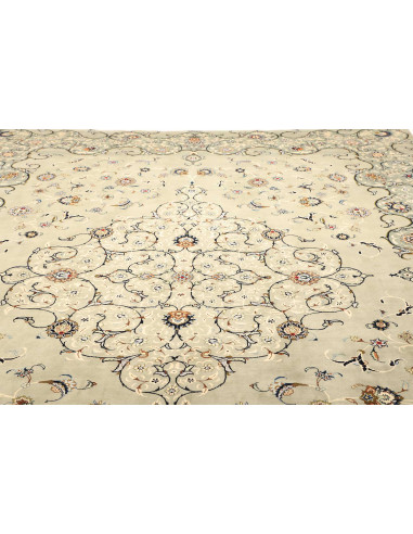Hand Made Rug Kashan Persia 333x455 Mint Green