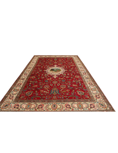 Hand Made Rug Tabriz Persia 242x343 Red Cream