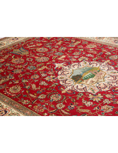 Hand Made Rug Tabriz Persia 242x343 Red Cream
