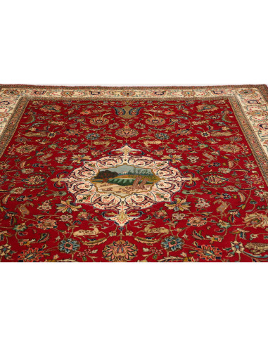 Hand Made Rug Tabriz Persia 242x343 Red Cream