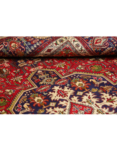 Hand Made Rug Tabriz Persia 200x303 Red Blue