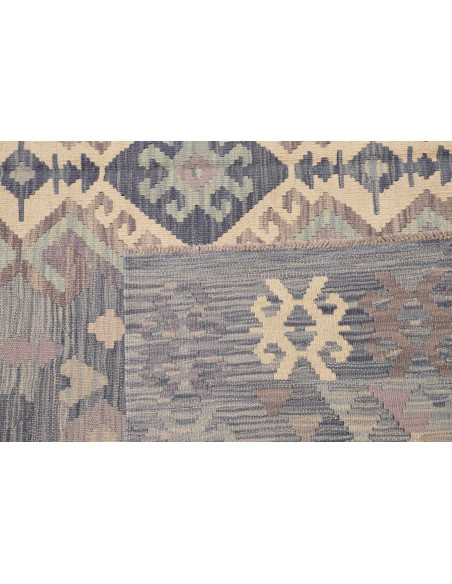 Rug Kilim Afghanistan sky blue 245x337